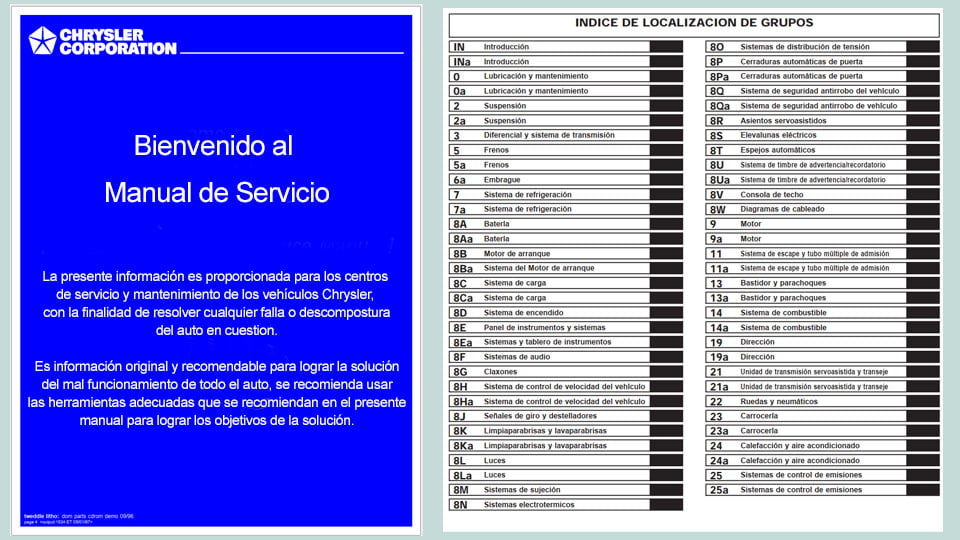 Descargar Manual de Taller Chrysler Cirrus 1997