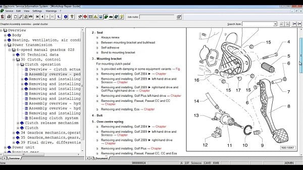 Diagrama Completo del Sistema de Frenos para Golf Mk1 2007