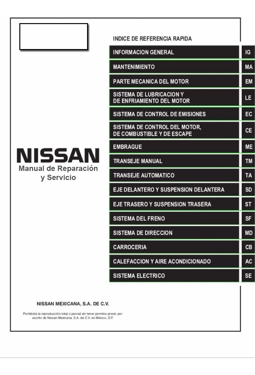 Manual de Taller Nissan Versa 2010