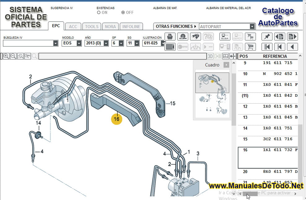 Partes del motor para Volkswagen Gol 2005