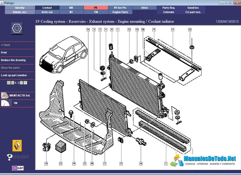 Catalogo de Refacciones para Renault Sandero 2013