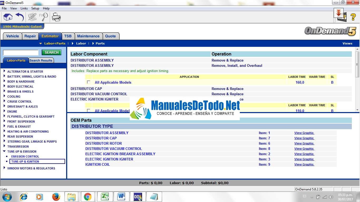 ESTIMATOR - Sección de Cotización - Mitchell On Demand