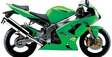 Manual Moto Kawasaki Ninja ZX 6R 2002 Reparación y Servicio