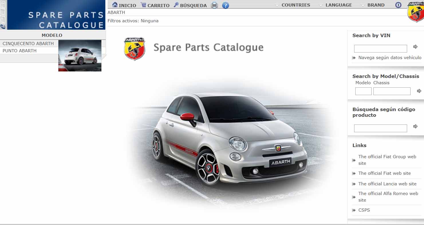 Descargar Gratis Catalogo de Partes ePER para Autos Abarth