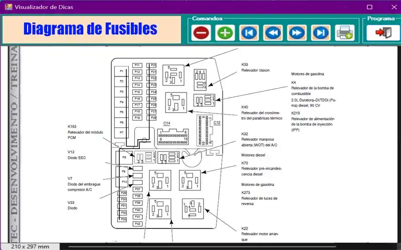 Descargar Diagrama de Fusibles Mazda Xedos 9 2002 Esquema Eléctrico de Fusibles Mazda Xedos 9 2002